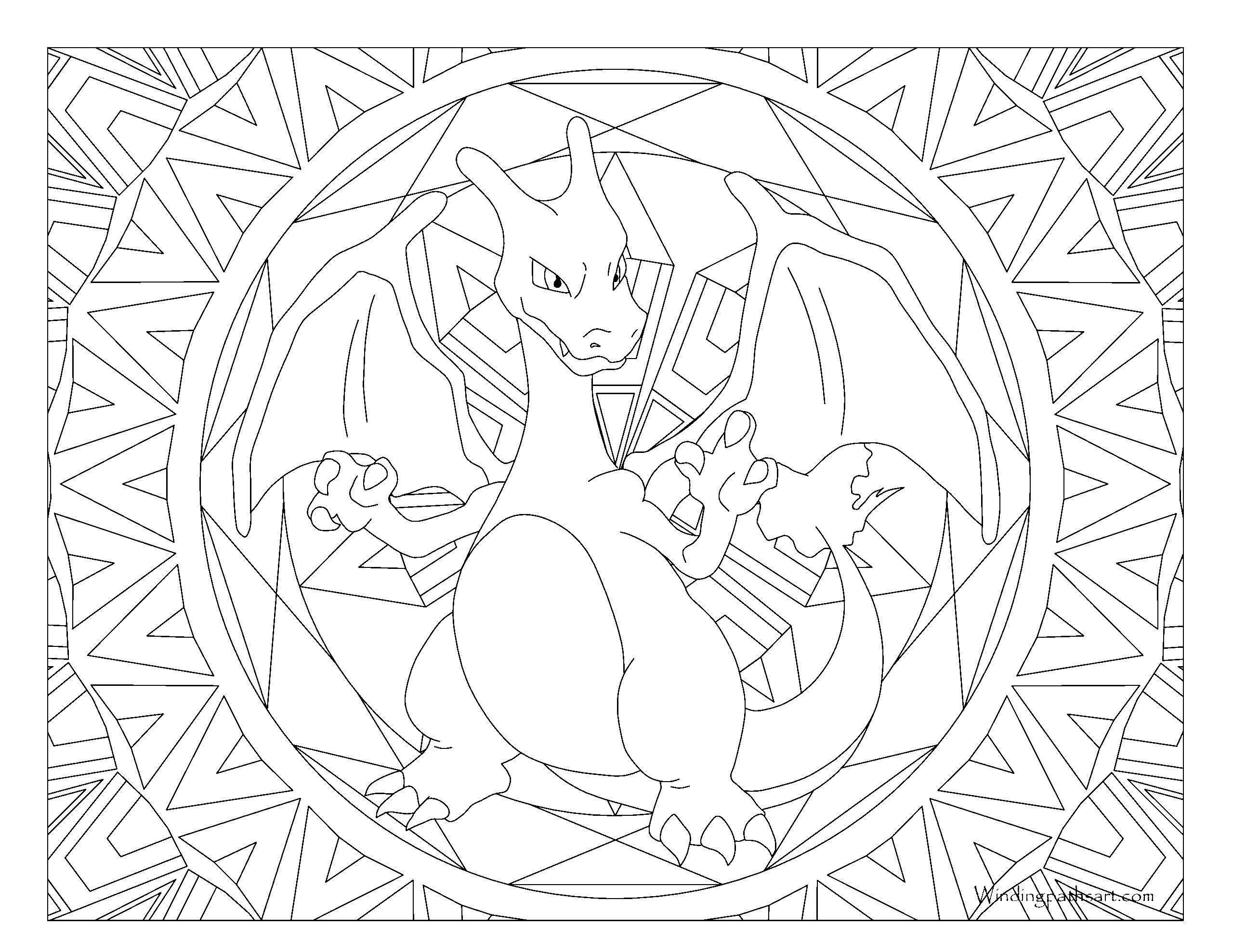 006 Charizard Pokemon Coloring Page Windingpathsart 006 Charizard Pokemon Coloring Page Windingpathsart