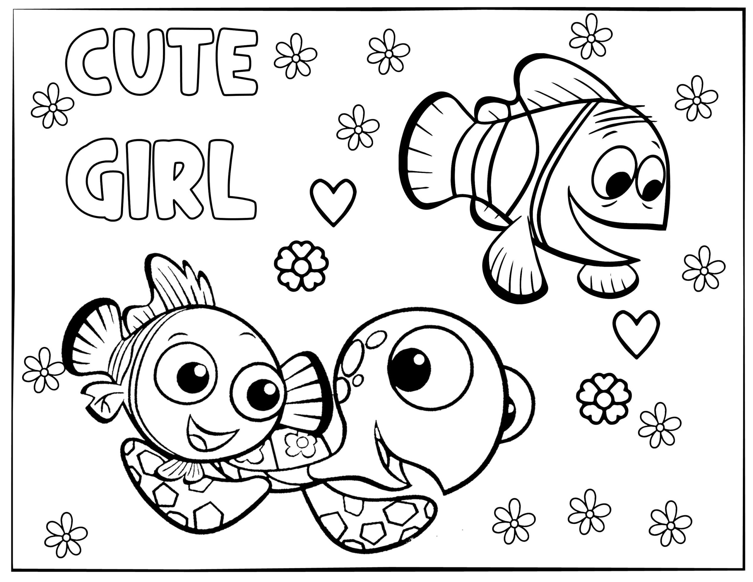 10 Printable Nemo Coloring Page For Birthday Personalized With Name PDF Format Etsy