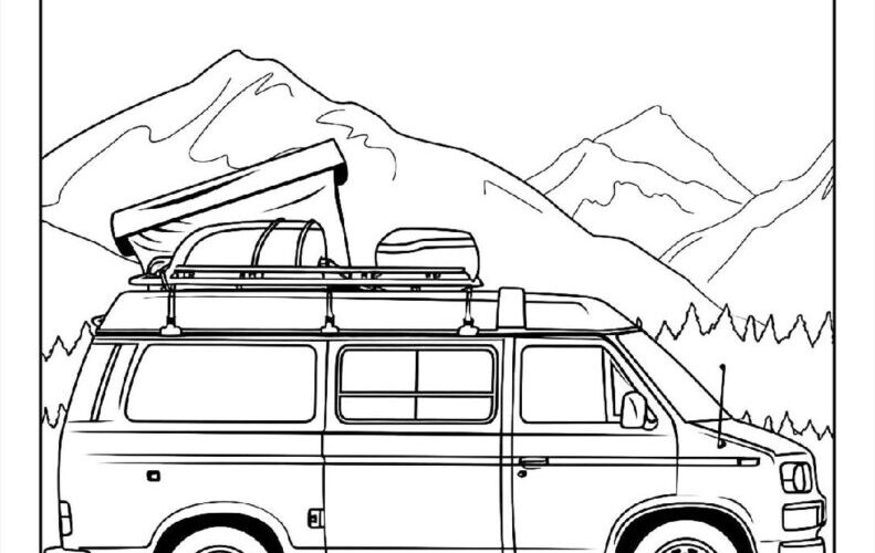 100 Camper RV Coloring Pages Free PDF To Print Woo Coloring