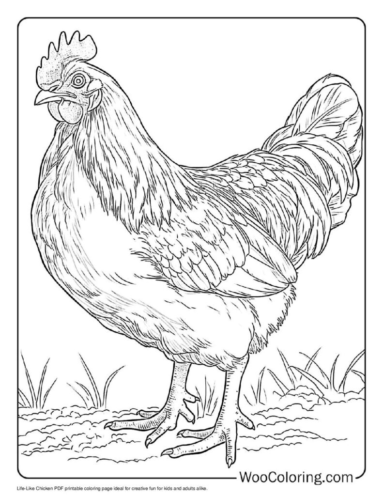 100 Chicken Coloring Pages Free PDF To Print Woo Coloring