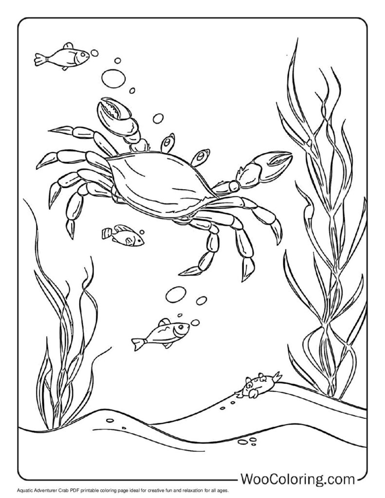 100 Crab Coloring Pages Free PDF To Print Woo Coloring
