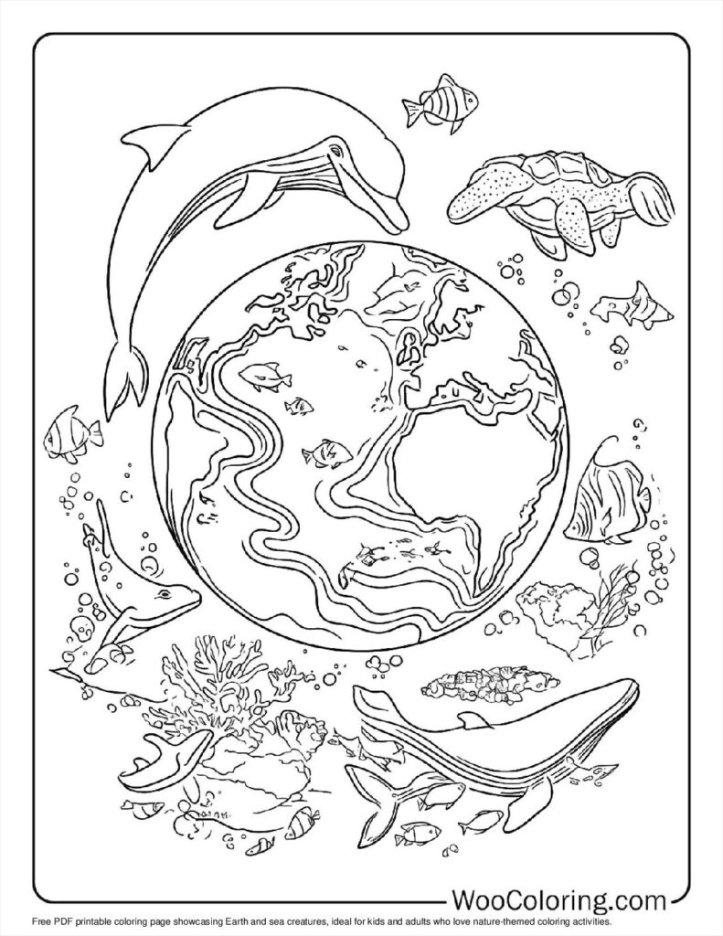100 Earth Coloring Pages Free PDF To Print Woo Coloring
