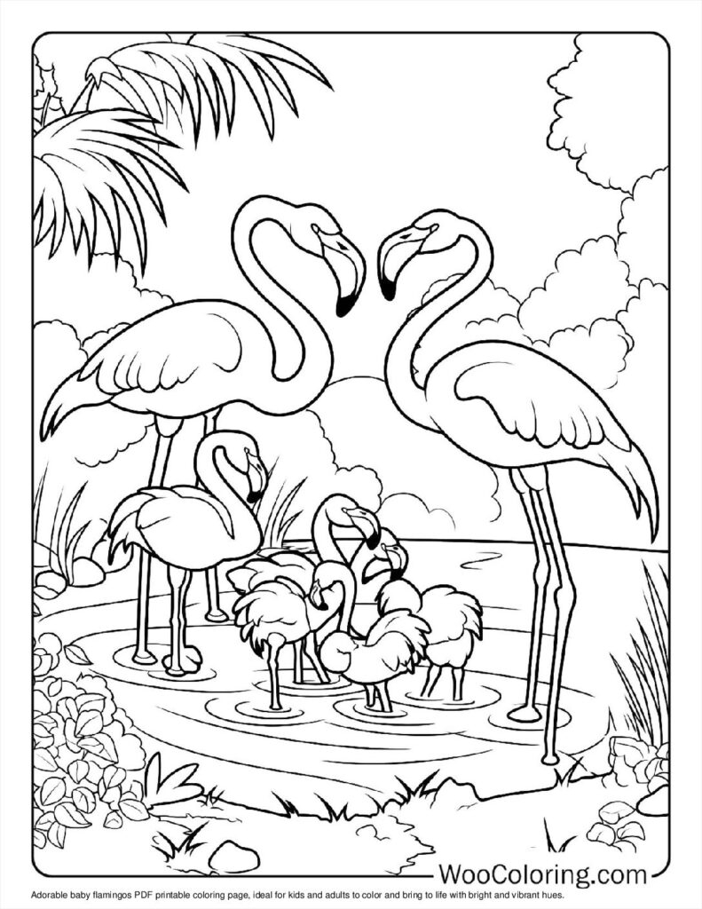 100 Flamingo Coloring Pages Free PDF To Print Woo Coloring