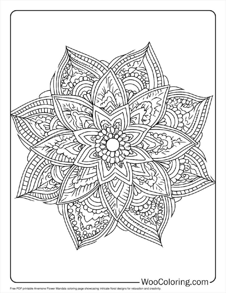 100 Flower Mandala Coloring Pages Free PDF To Print Woo Coloring