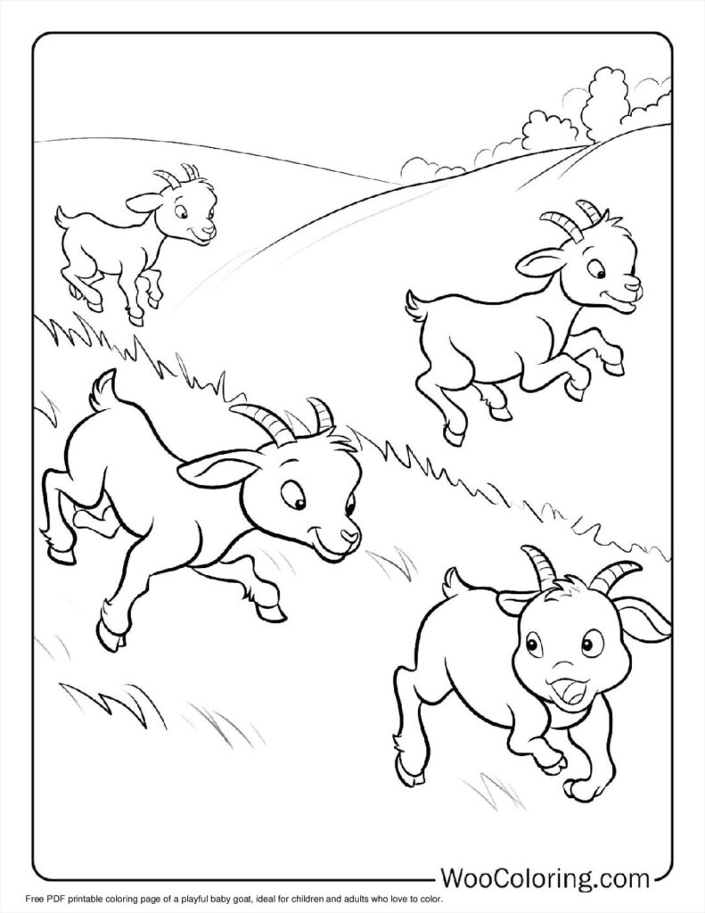100 Goat Coloring Pages Free PDF To Print Woo Coloring