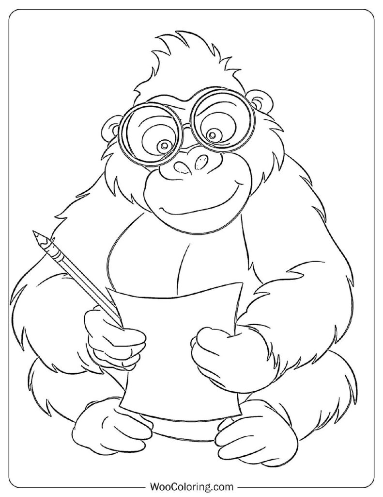 gorilla coloring pages