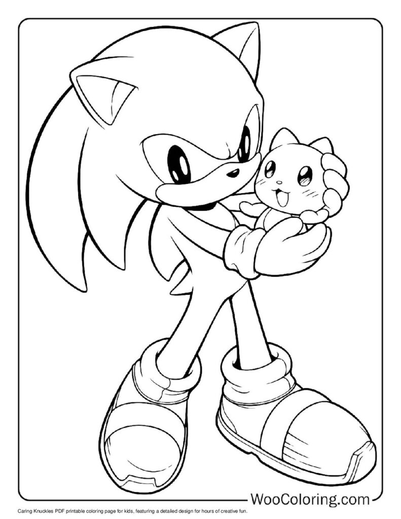 100 Knuckles Coloring Pages Free PDF To Print Woo Coloring