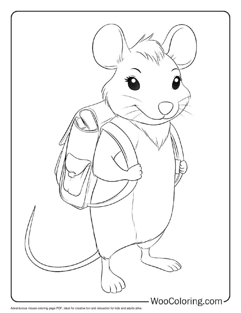 100 Mouse Coloring Pages Free PDF To Print Woo Coloring