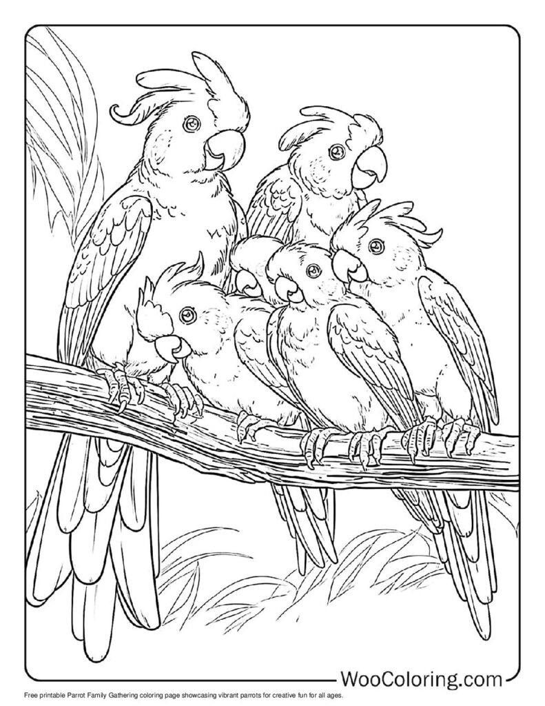 parrot coloring pages