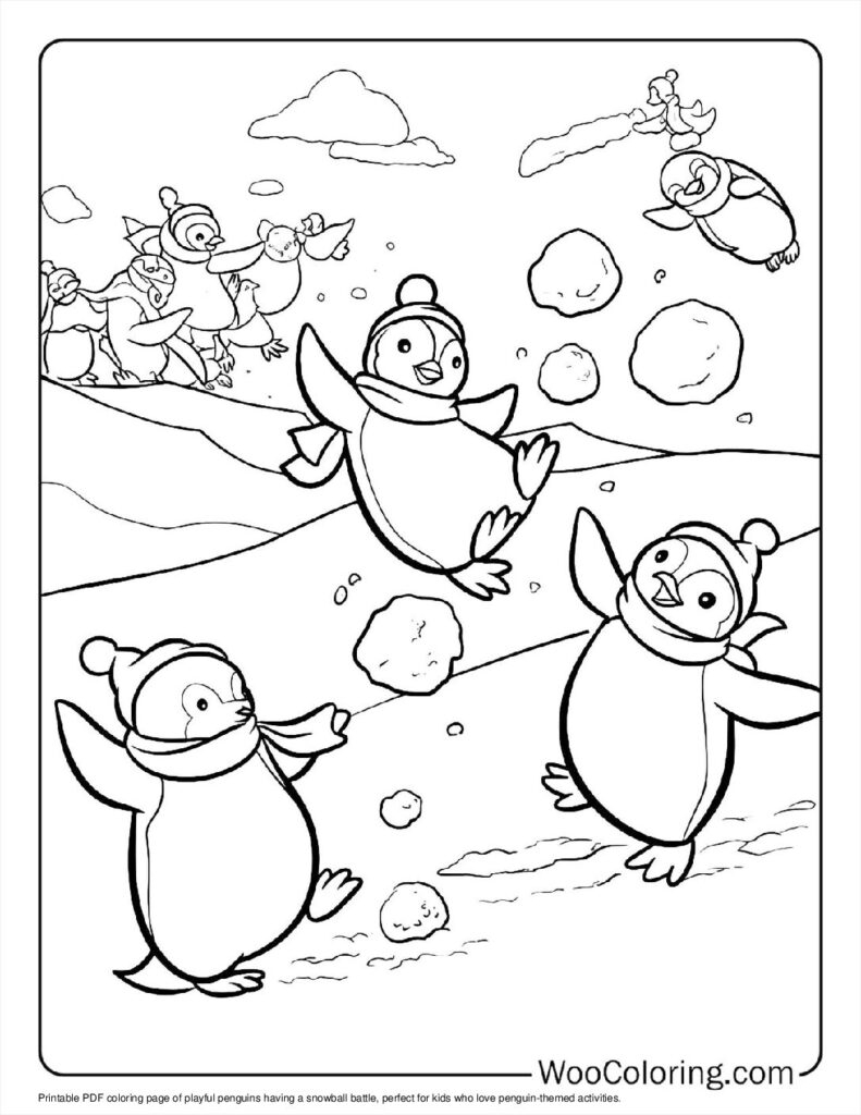 100 Penguin Coloring Pages Free PDF To Print Woo Coloring