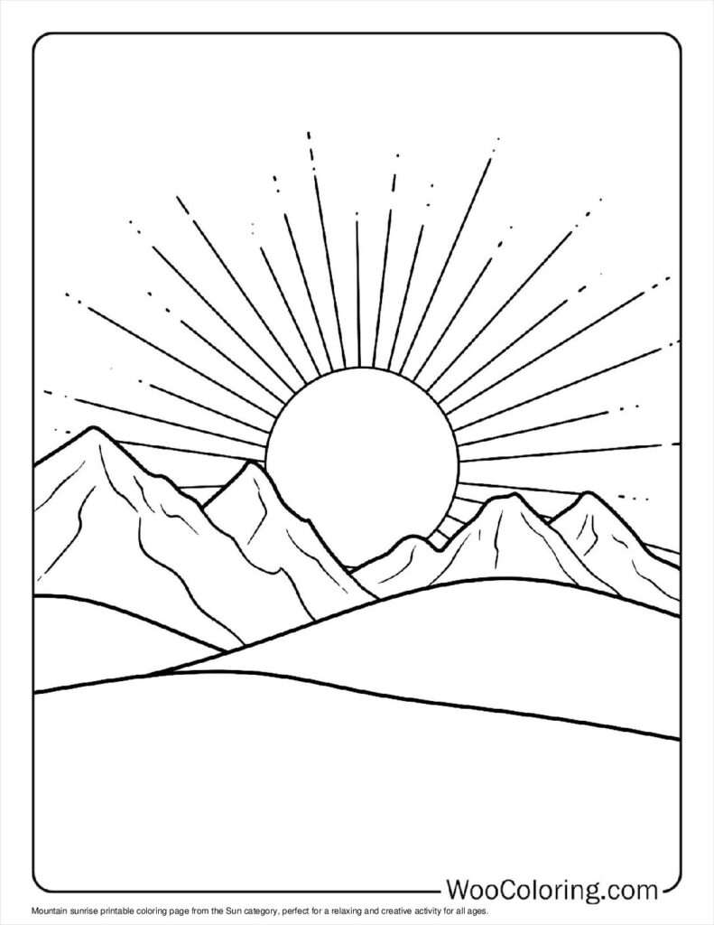 sun coloring page