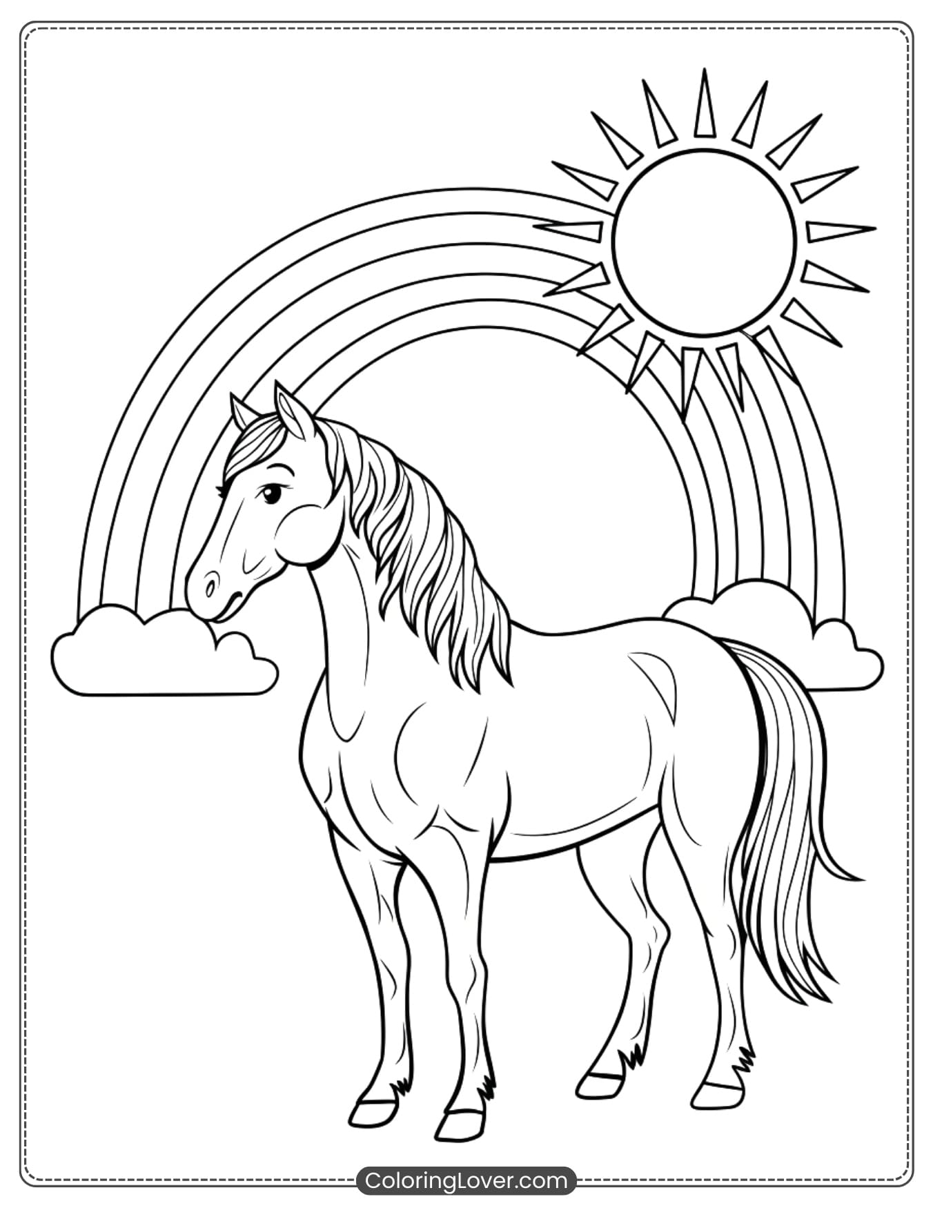 free horse coloring pages free horse coloring pages