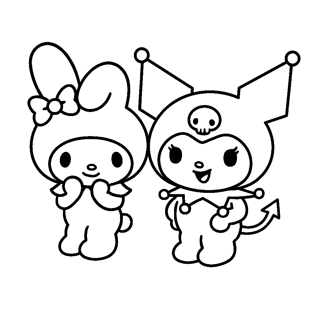 my melody coloring page