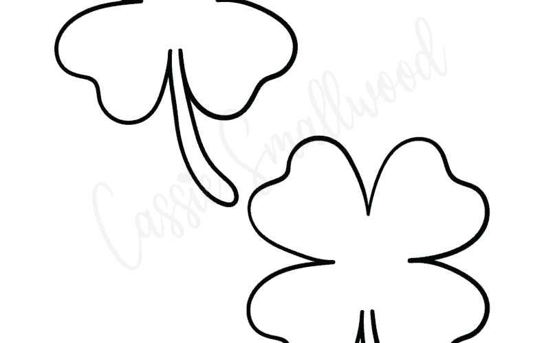 12 Cute Four Leaf Clover Printable Templates FREE Cassie Smallwood