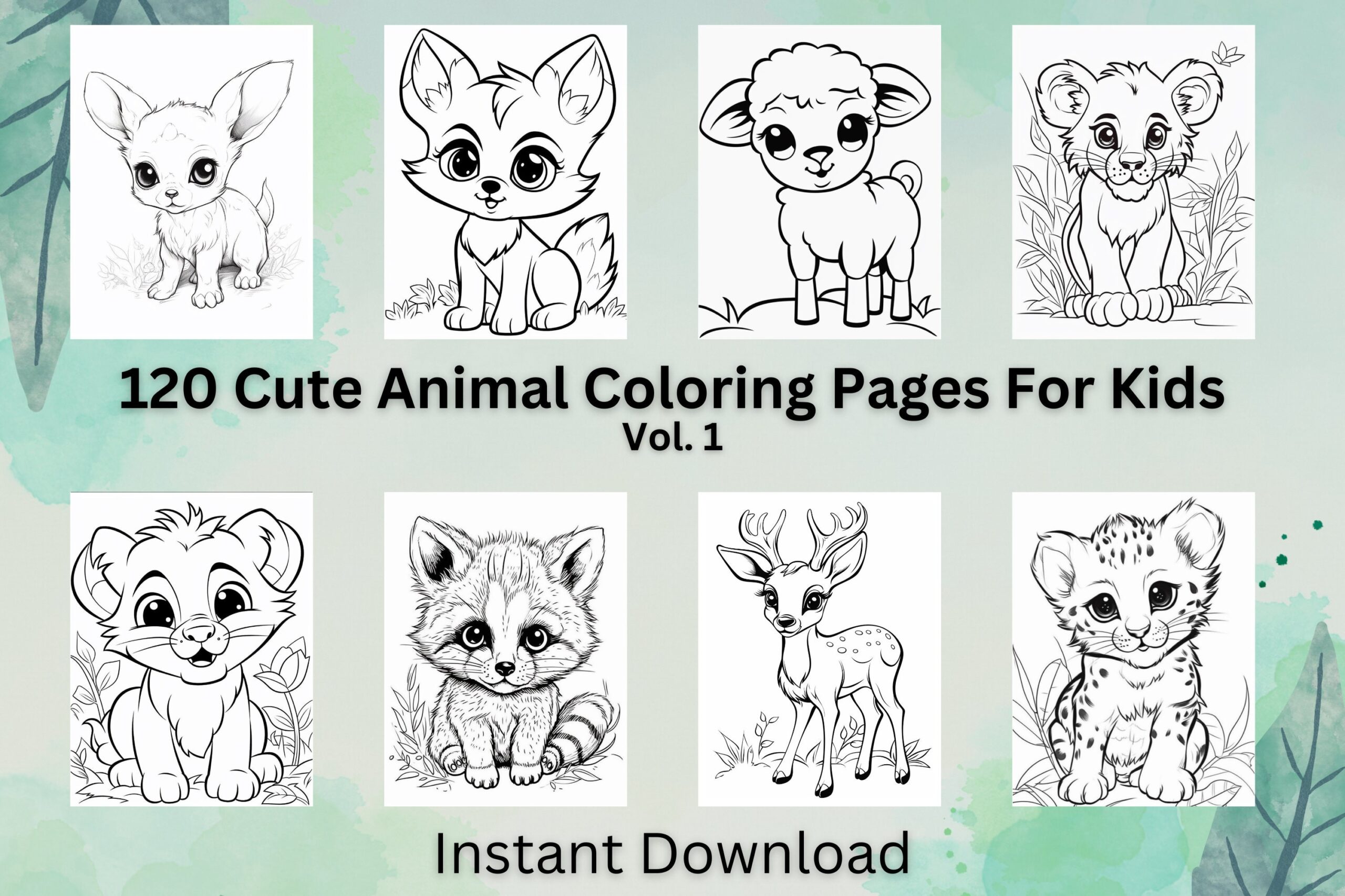 coloring pages of cute animals