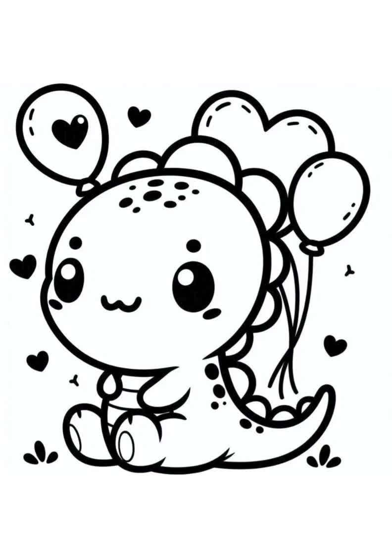 120 Kawaii Baby Dinosaur Coloring Pages For Children Baby Dinosaur Kawaii Coloring Book Cute And Printable Coloring Pages For Kids Etsy Hong Kong