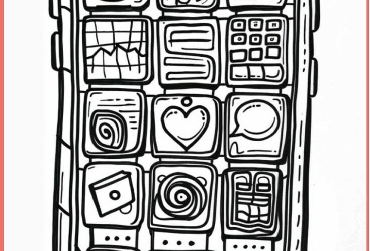 13 Cell Phone Coloring Pages Free Printables