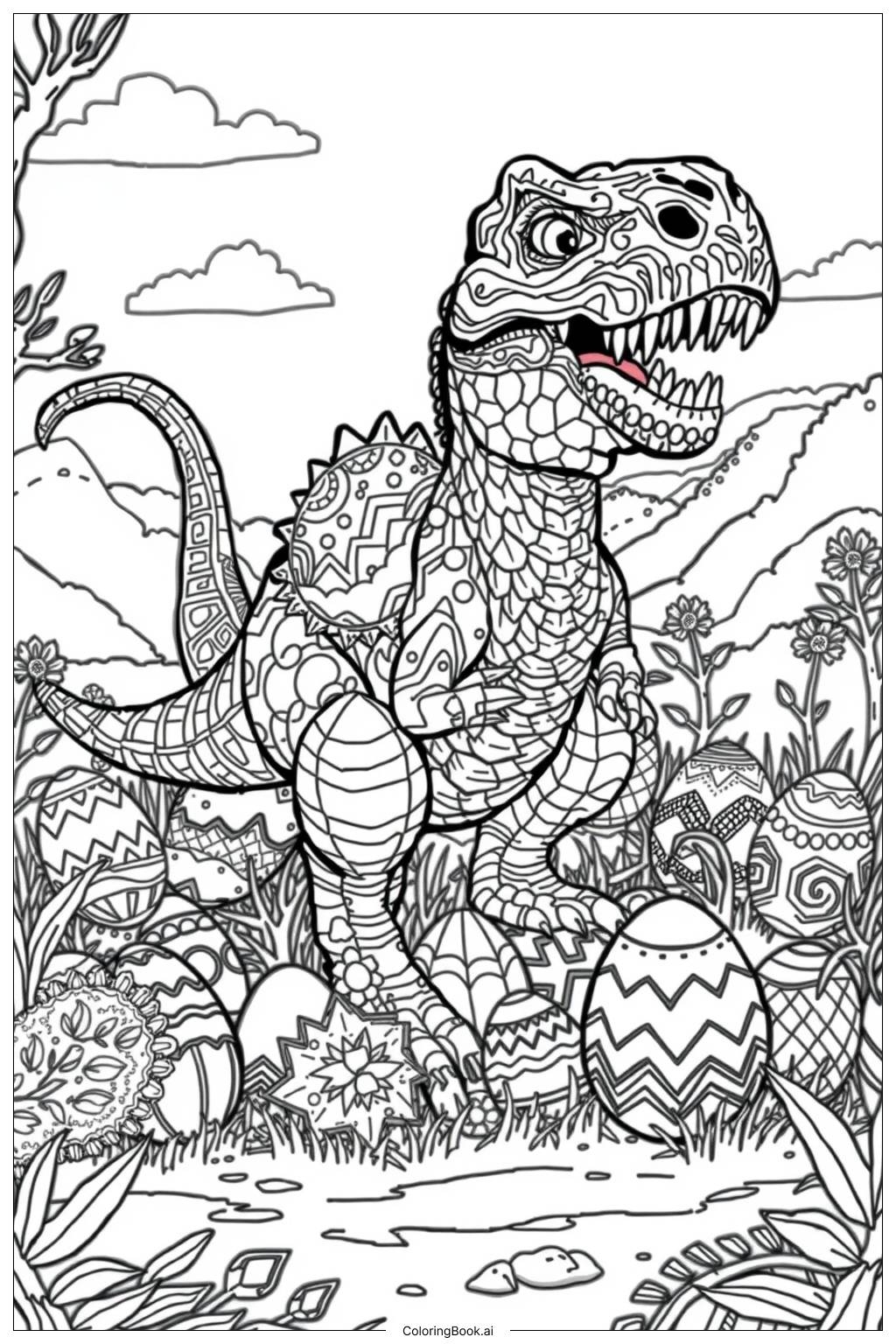 132 Dinosaur Coloring Pages Free PDF PNG Printables 