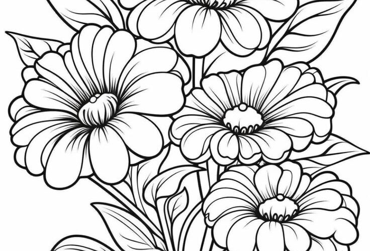 15 Beautiful Flower Coloring Pages For Kids And Adults