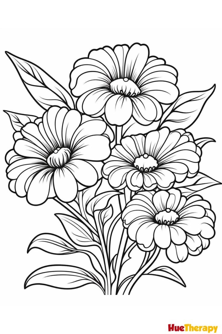 15 Beautiful Flower Coloring Pages For Kids And Adults