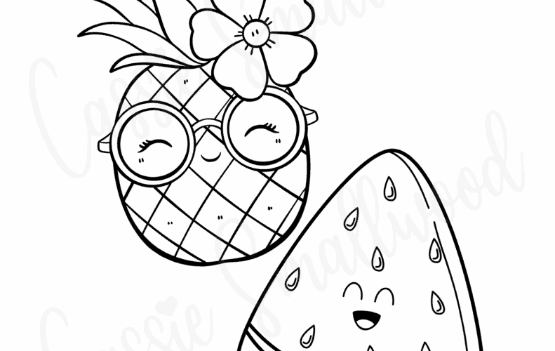 16 CUTE Watermelon Coloring Pages Cassie Smallwood