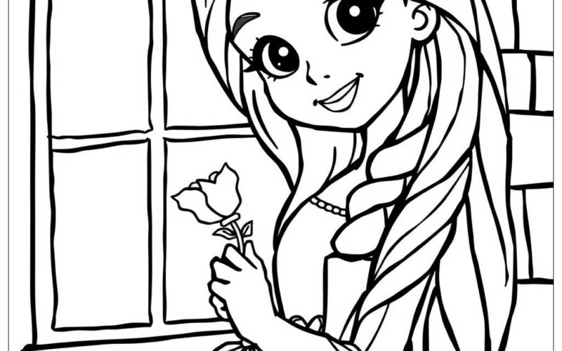 17 Rapunzel Coloring Pages Free PDF PNG Printables