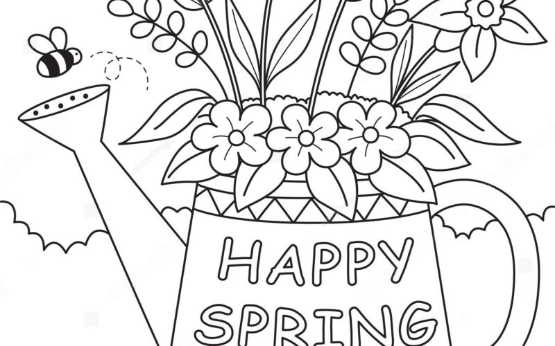 179 Thousand Coloring Pages Spring Royalty Free Images Stock Photos Pictures Shutterstock