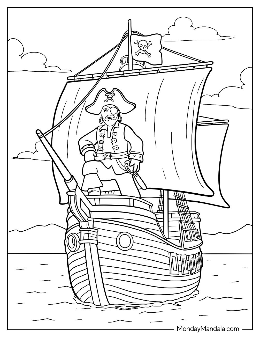 18 Pirate Ship Coloring Pages Free PDF Printables 