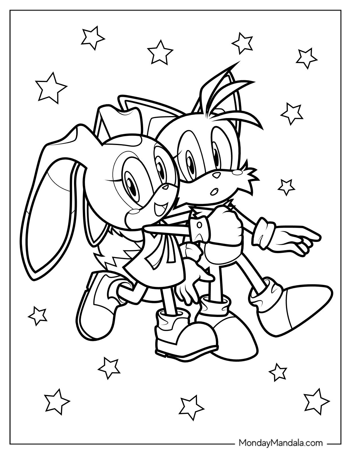 tails coloring pages