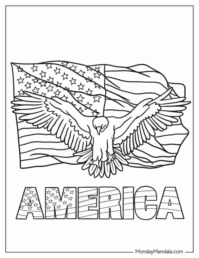 20 American Flag Coloring Pages Free PDF Printables 