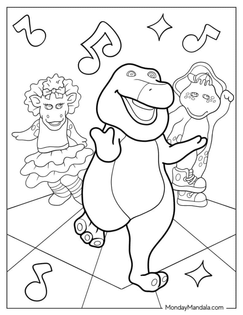 20 Barney Coloring Pages Free PDF Printables 20 Barney Coloring Pages Free PDF Printables