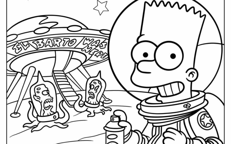 20 Bart Simpson Coloring Pages Free PDF Printables