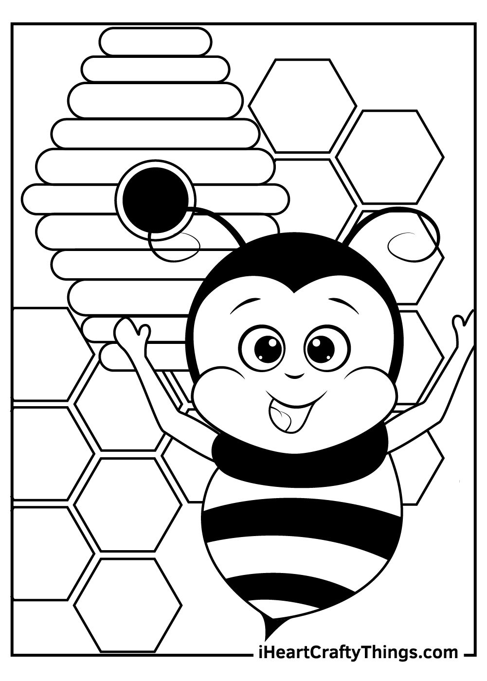 bee coloring pages