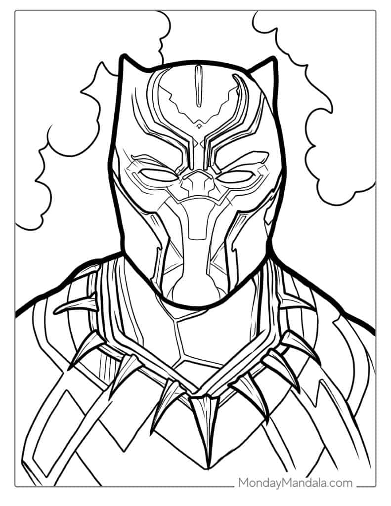 black panther coloring pages
