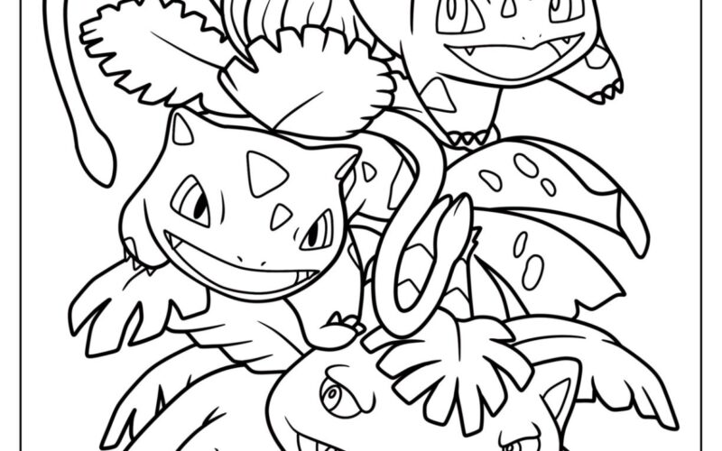 20 Bulbasaur Coloring Pages Free PDF Printables