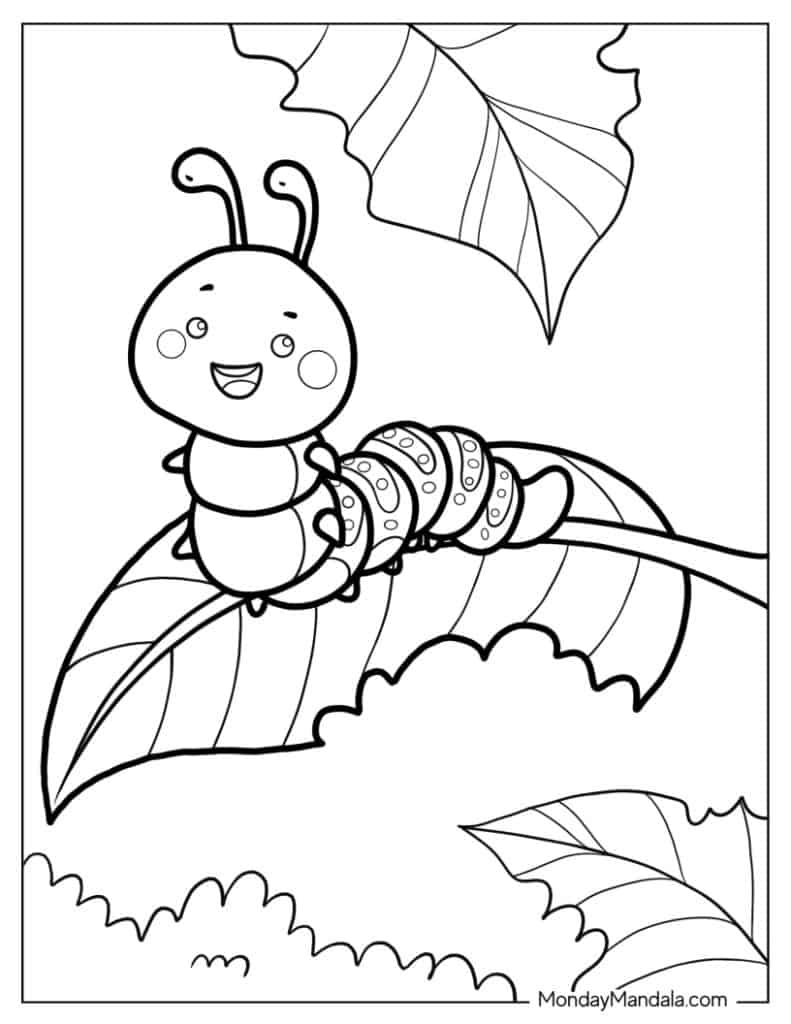 20 Caterpillar Coloring Pages Free PDF Printables 