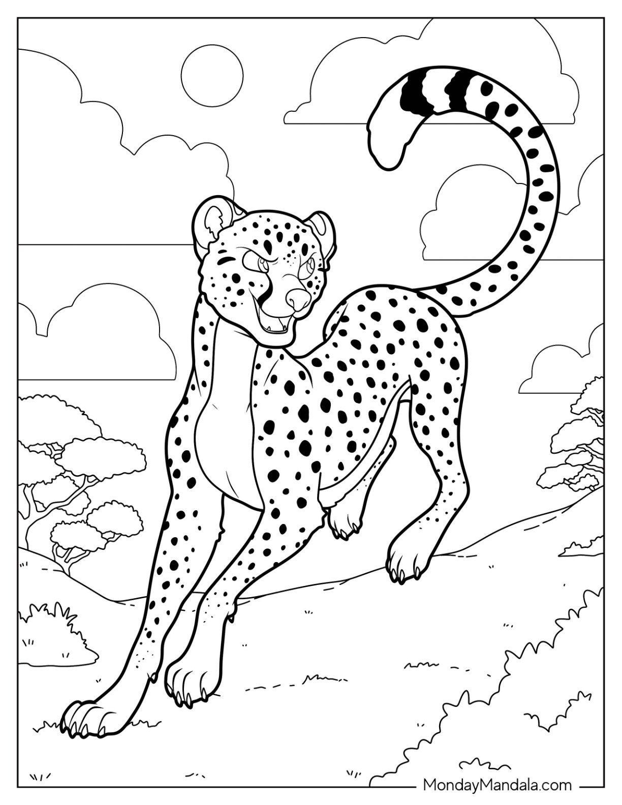 20 Cheetah Coloring Pages Free PDF Printables 20 Cheetah Coloring Pages Free PDF Printables