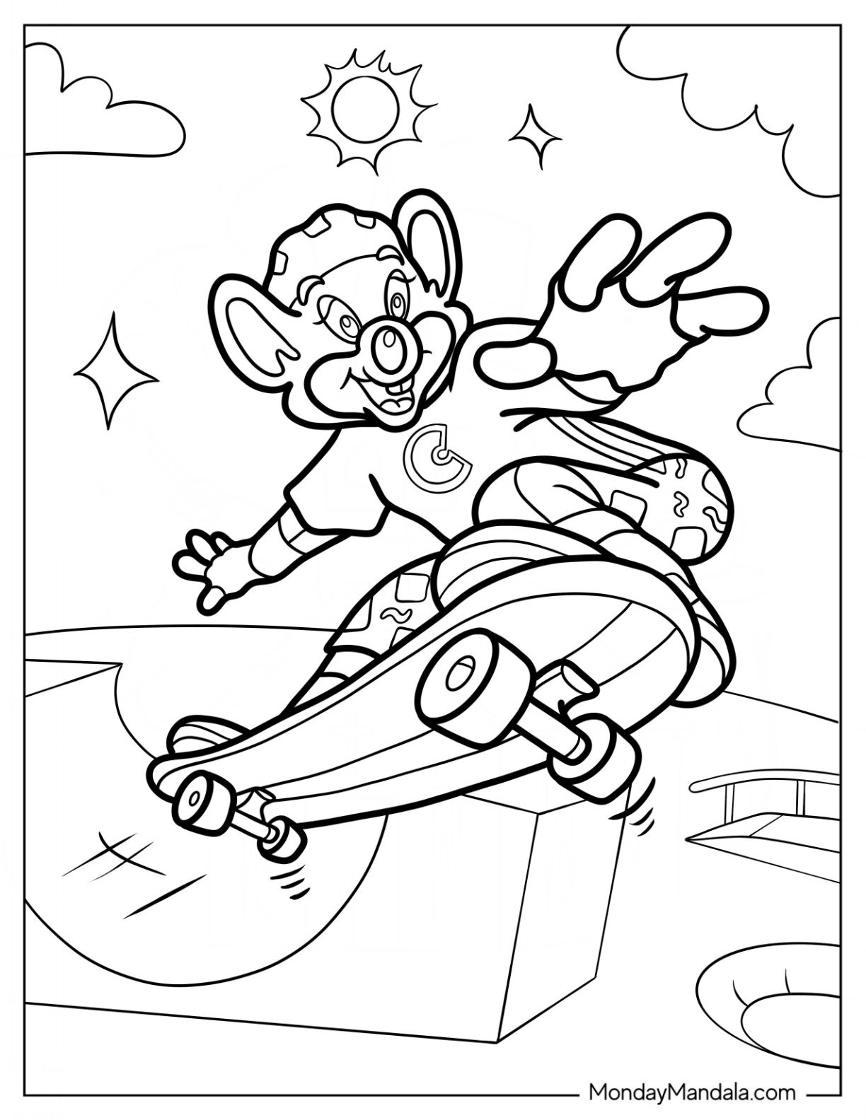 20 Chuck E Cheese Coloring Pages Free PDF Printables 