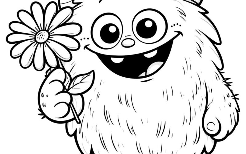 20 Cute Monster Coloring Pages Monster Coloring Pages Cute Monster Coloring Fuzzy Monster Cute Gift Idea Coloring Gift Idea Kids Etsy