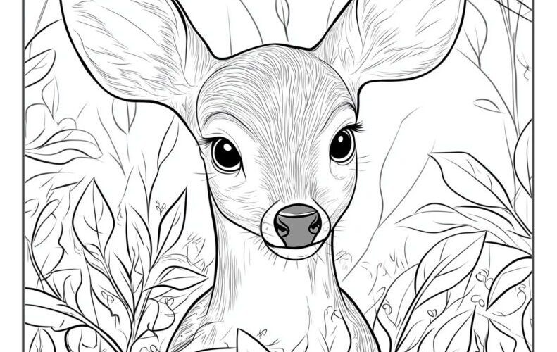 20 Deer Coloring Pages Free Printable PDF Pages
