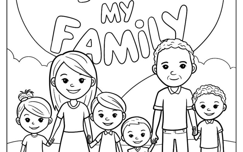 20 Family Coloring Pages Free PDF Printables