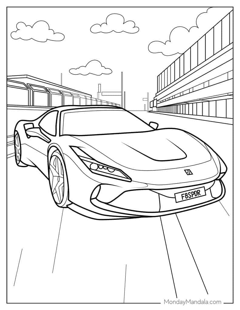 ferrari coloring pages