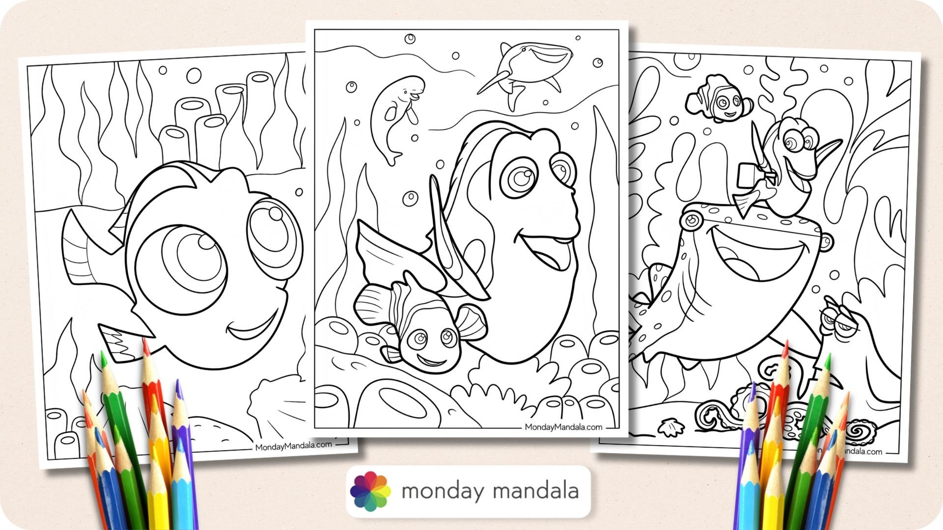 finding dory coloring pages