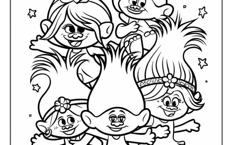 20 Free Trolls Coloring Pages Printable Free PDFs
