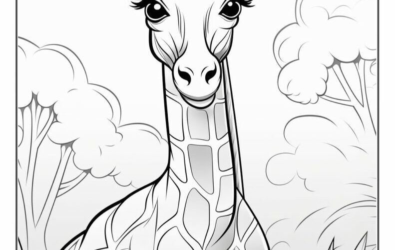 20 Giraffe Coloring Pages