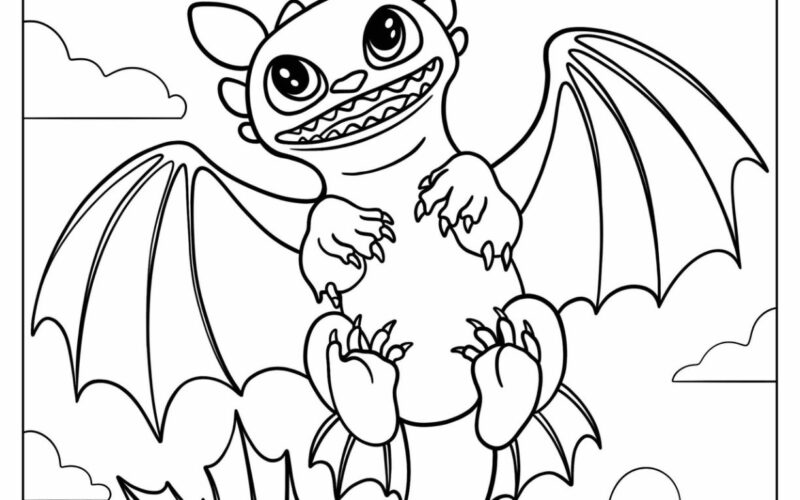 20 How To Train Your Dragon Coloring Pages Free PDFs