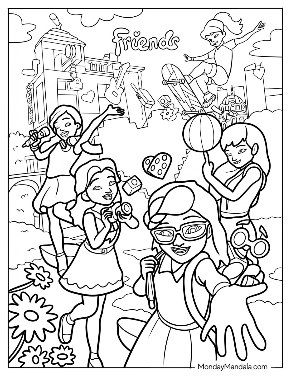 friends coloring pages