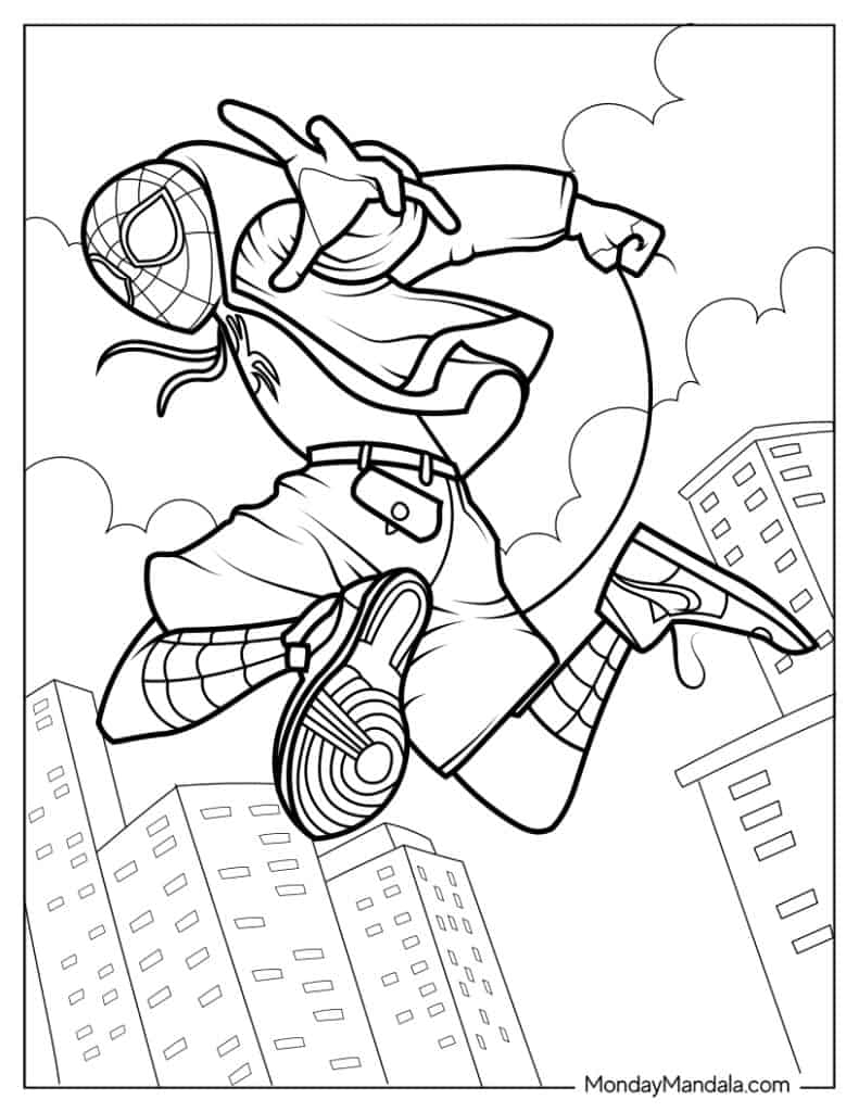 20 Miles Morales Coloring Pages Free PDF Printables 