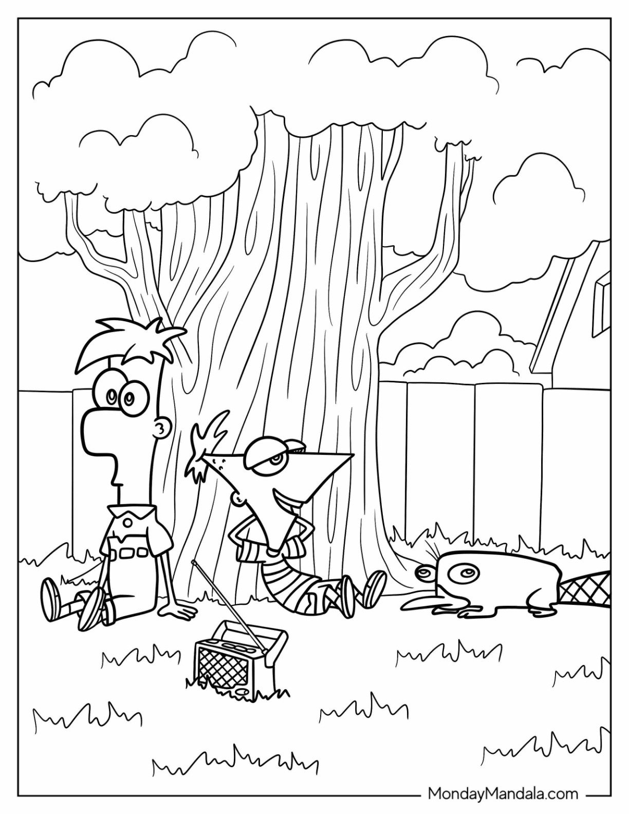 phineas and ferb coloring pages