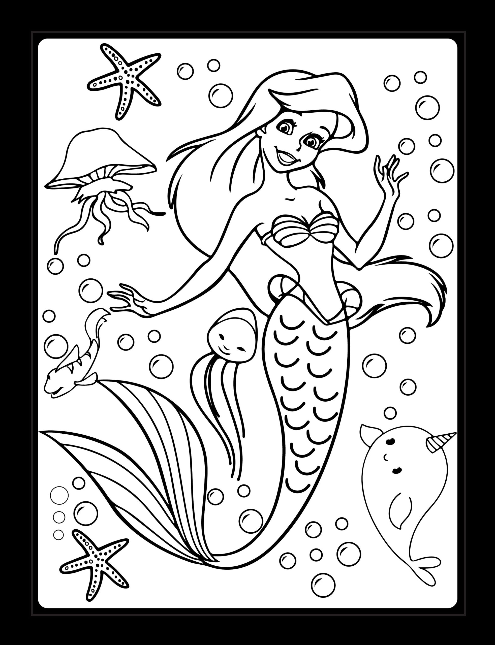 mermaid coloring page mermaid coloring page